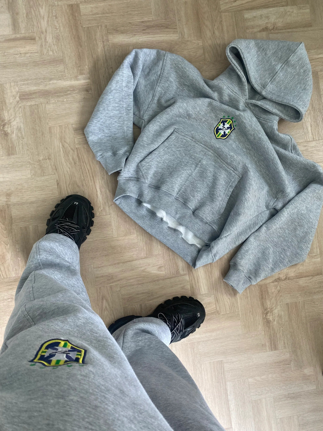 Heren Brazilië Hoodie en Broek Set