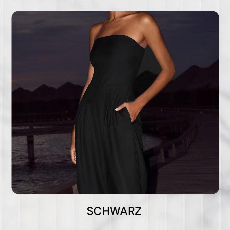 Clara | Schulterfreier Jumpsuit mit Taschen